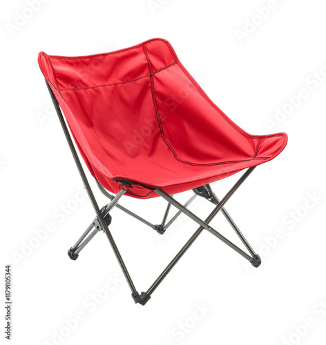 Folding Camping Chair for Comfort Isolated on White Background