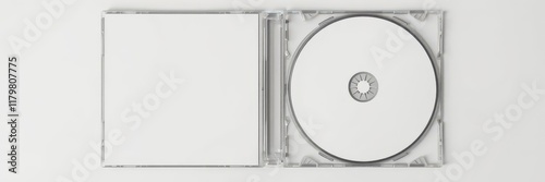 Obraz na płótnie Empty CD case mockup, ready for design showcase, folder, digital w salonie