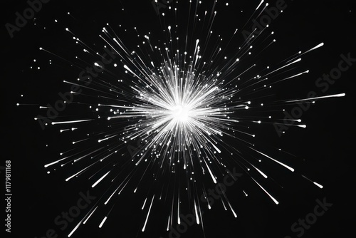 Transparent Fireworks Element. Sparkles Star. Radiance. Transparent fireworks sparkles and radiant stars combine to create a festive and dazzling visual experience.