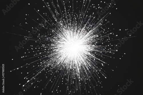 Transparent Fireworks Element. Sparkles Star. Radiance. A stunning visual of transparent fireworks and radiant sparkles, perfect for celebrating special events.