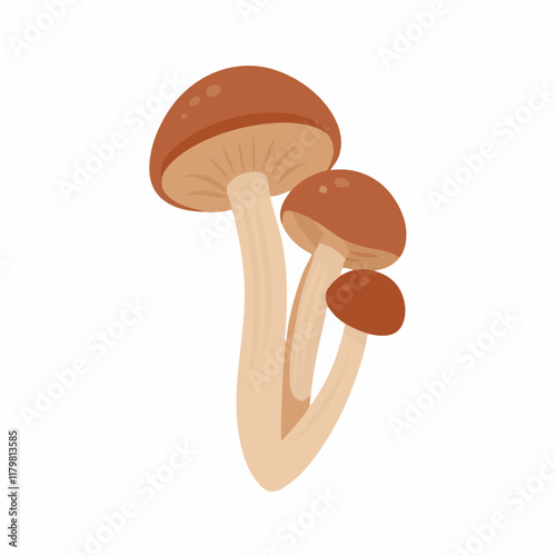 Flat  icon of armillaria mellea or honey fungus Edible vector illustration (1)