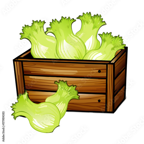 Lettuce  wooden banner  vector illustration (5)