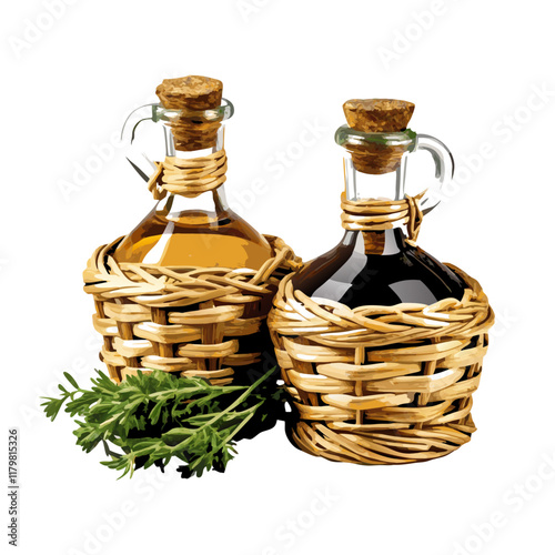 Oil and vinegar vector illustration (6)
