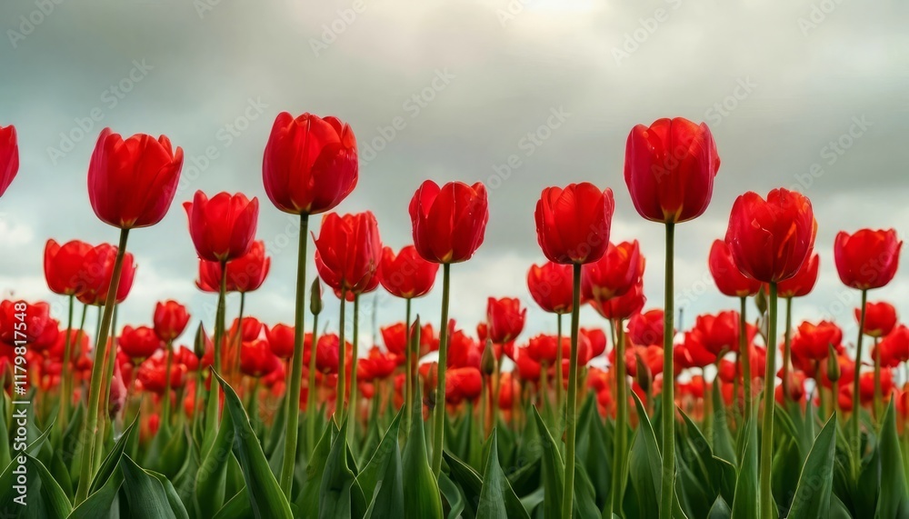 tulips on warm abstract gray background tulips on warm abstract gray background