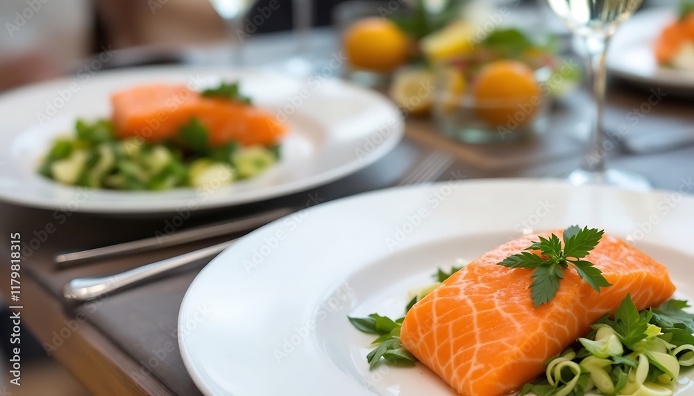 Elegant Pan-Seared Salmon with Zucchinis: A Culinary Delight