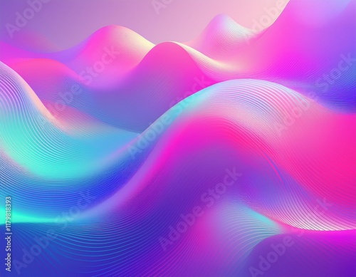 Abstract background of fluid iridescent shape