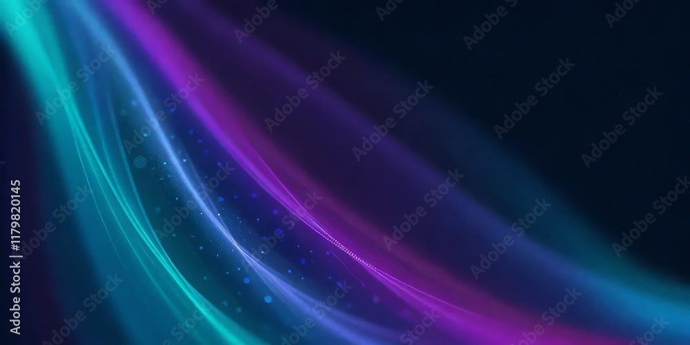 Fototapeta premium Abstract Purple Teal Flowing Light Background Design