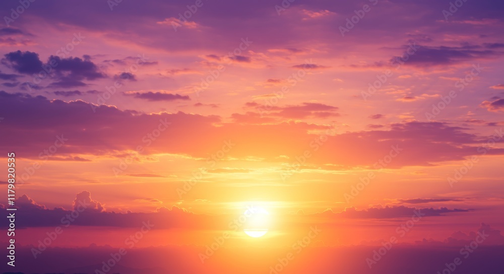beautiful florescent sunset in the clouds of pink, orange and yellow. bright sun background, dawn or dusk, sunrise, pastel beautiful florescent sunset in the clouds of pink, orange and yellow. bright sun background, dawn or dusk, sunrise, pastel