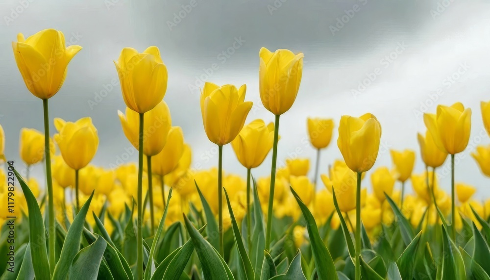 Fototapeta premium tulips on warm abstract gray background