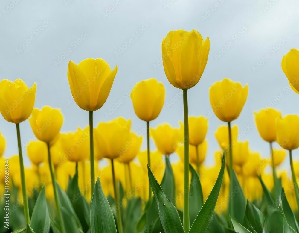 Obraz premium tulips on warm abstract gray background