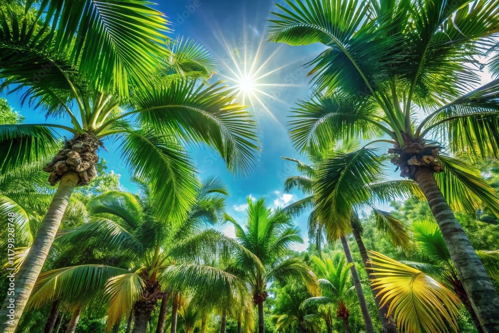 Majestic Cabadae Palm Trees in High Definition, Lush Tropical Landscape Majestic Cabadae Palm Trees in High Definition, Lush Tropical Landscape