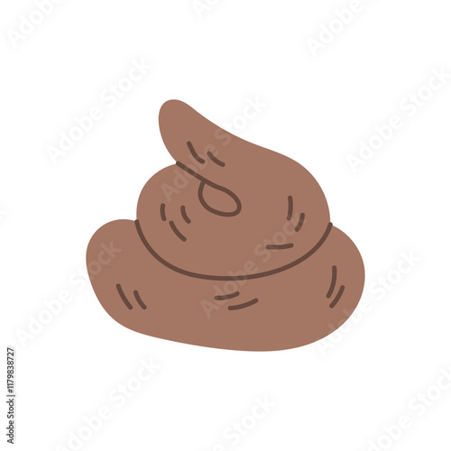 Poop excrement. Type of cat, dog or human poop. Vector illustrations (16)