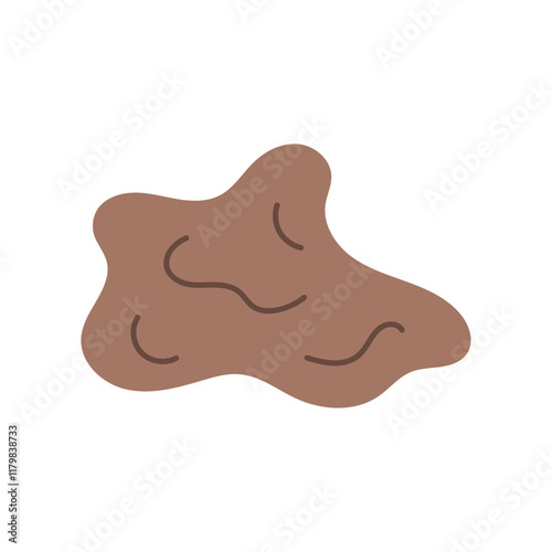 Poop excrement. Type of cat, dog or human poop. Vector illustrations (18)