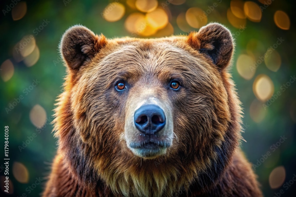 Majestic Grizzly Bear Portrait with Bokeh Background - Wildlife Photography Majestic Grizzly Bear Portrait with Bokeh Background - Wildlife Photography