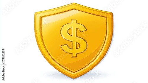 Free Download Gold Shield with Dollar Sign Financial Security Protection Investment Icon - GFXLoad