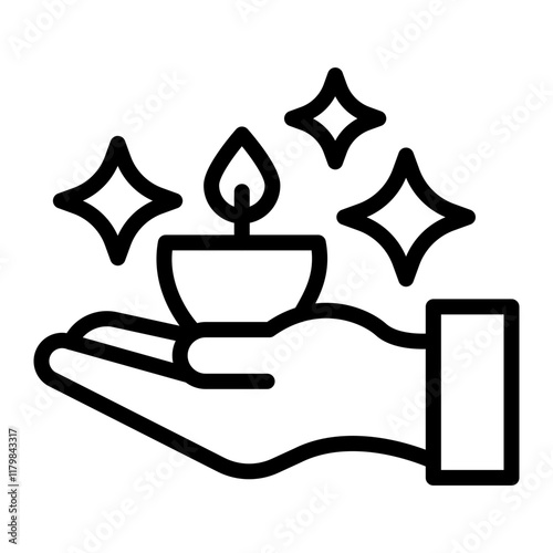 SelfCare Routine Vector Line Icon Design