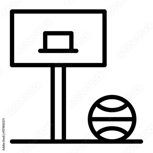 Basketball Vector Line Icon Design photo