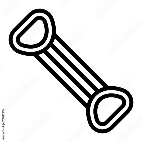 Resistance Bands Vector Line Icon Design photo