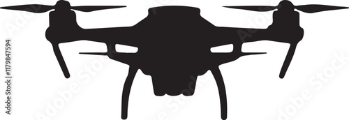 Drone Vector silhouette icon set on a white background