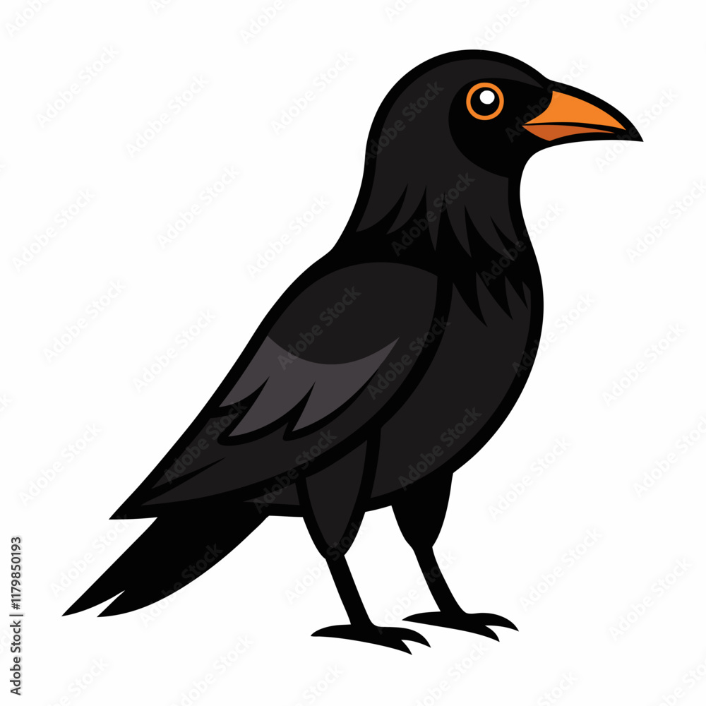 Obraz premium crow on a white background