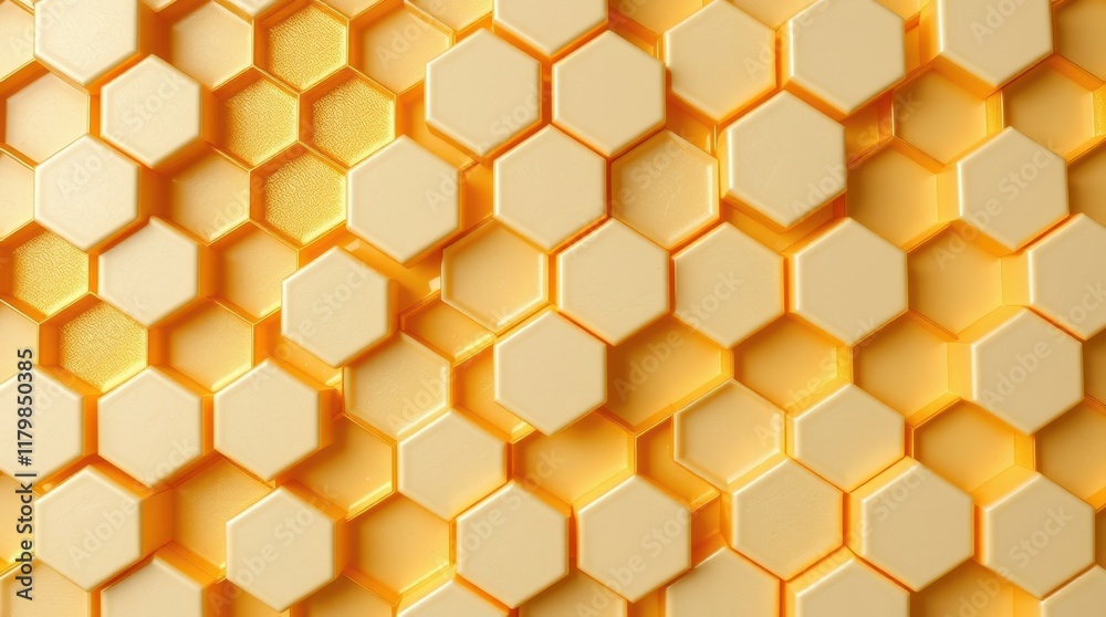 Honeycomb pattern showcasing intricate hexagonal shapes in golden hues creating a warm and inviting atmosphere of nature's design Honeycomb pattern showcasing intricate hexagonal shapes in golden hues creating a warm and inviting atmosphere of nature's design