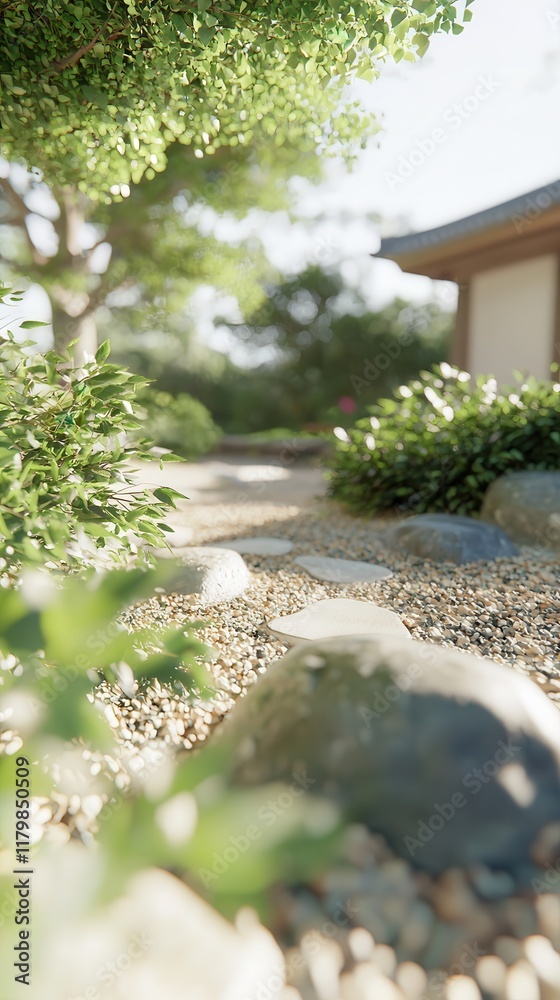 Tranquil zen garden pathway serene outdoor retreat digital artwork peaceful environment close-up view simplicity concept Tranquil zen garden pathway serene outdoor retreat digital artwork peaceful environment close-up view simplicity concept