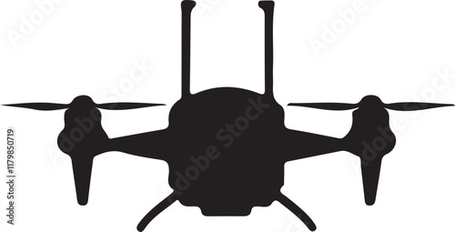 Drone Vector silhouette icon set on a white background