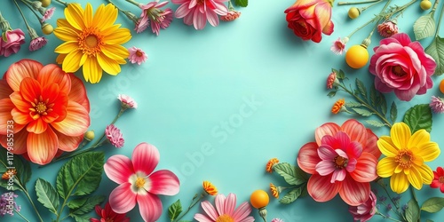 Wallpaper Mural Product showcased among vibrant fruits and flowers with a pop of color and a touch of nature, center, placement, flowers Torontodigital.ca