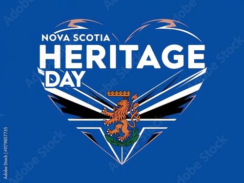 Nova Scotia Heritage Day Heart Design Graphic photo