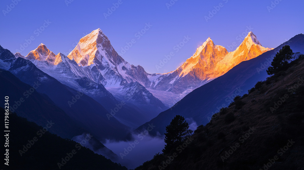Fototapeta premium sunrise in the mountains