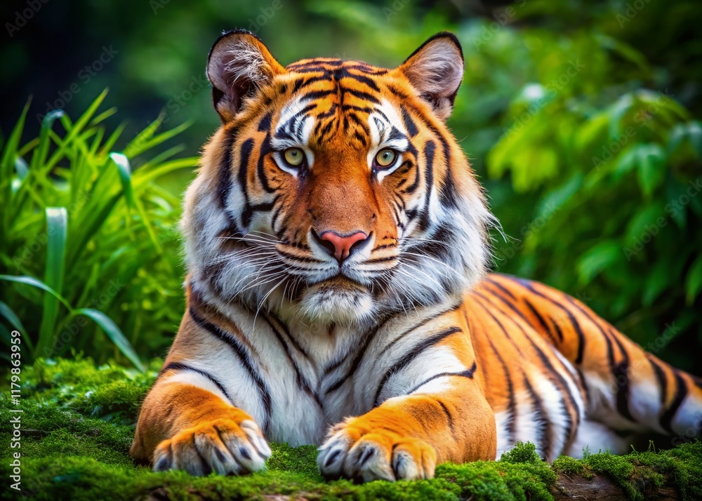 Majestic Tiger Drone Photography: Intense Gaze, Striking Stripes, Powerful Paws Majestic Tiger Drone Photography: Intense Gaze, Striking Stripes, Powerful Paws