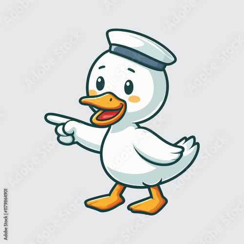 duck vector wearing pirate costume