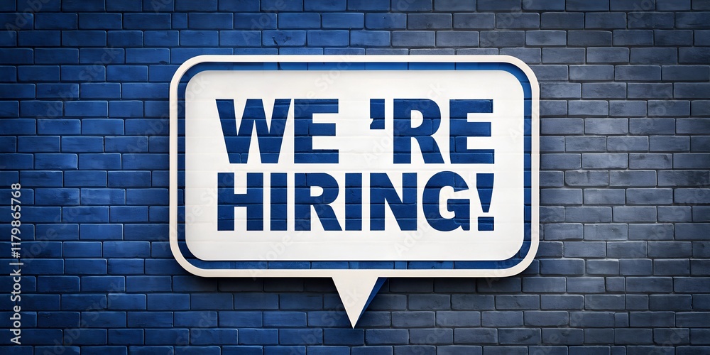 Fototapeta premium we are hiring background, job vacancy concept