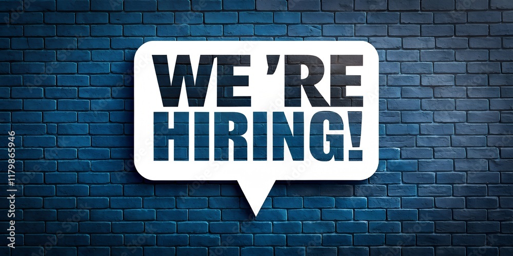 Fototapeta premium we are hiring background, job vacancy concept