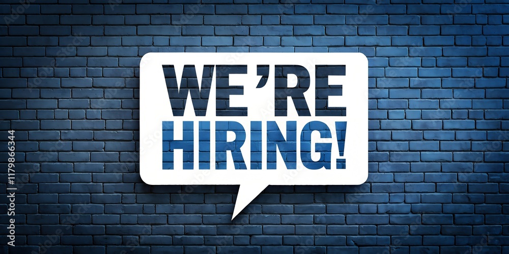 Fototapeta premium we are hiring background, job vacancy concept