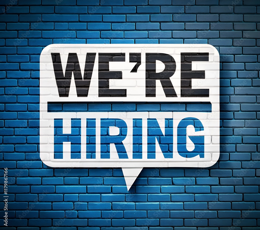 Fototapeta premium we are hiring background, job vacancy concept