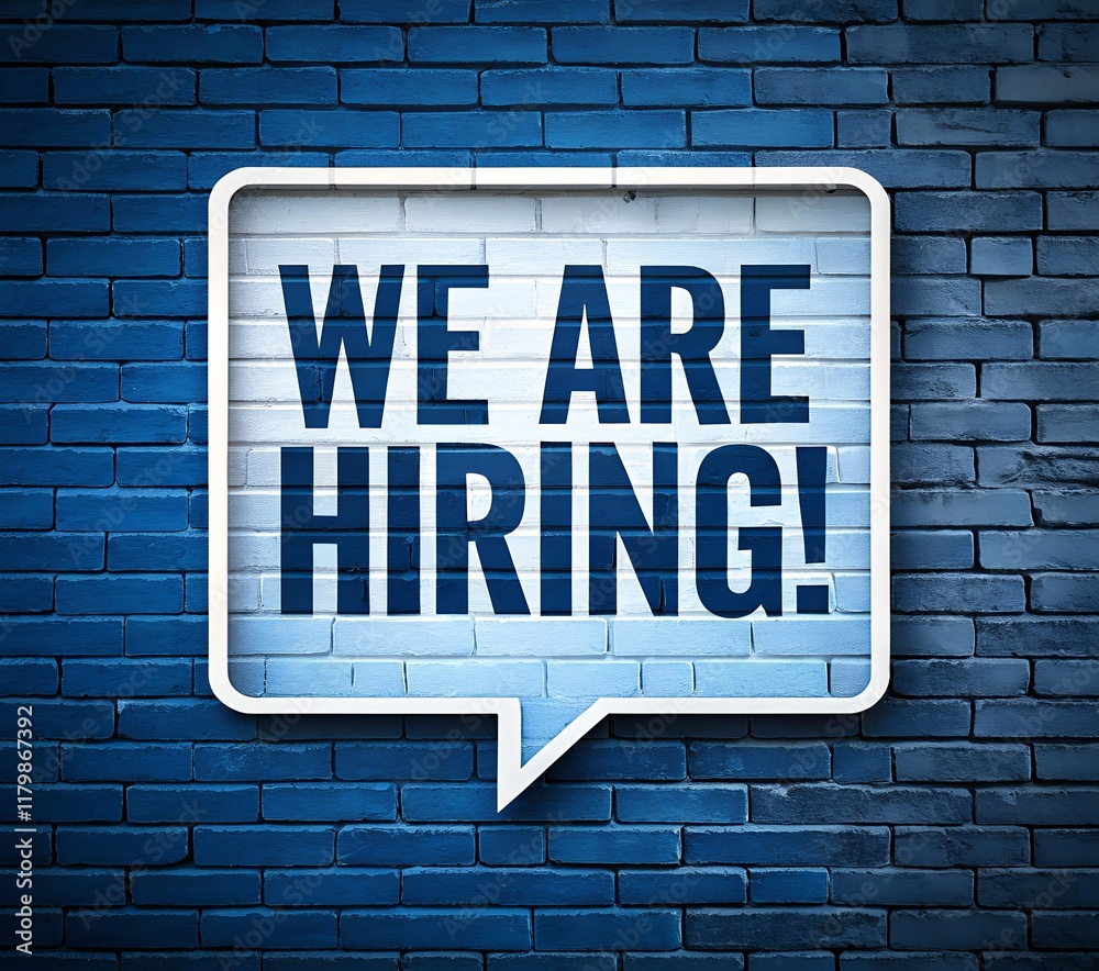 Fototapeta premium we are hiring background, job vacancy concept