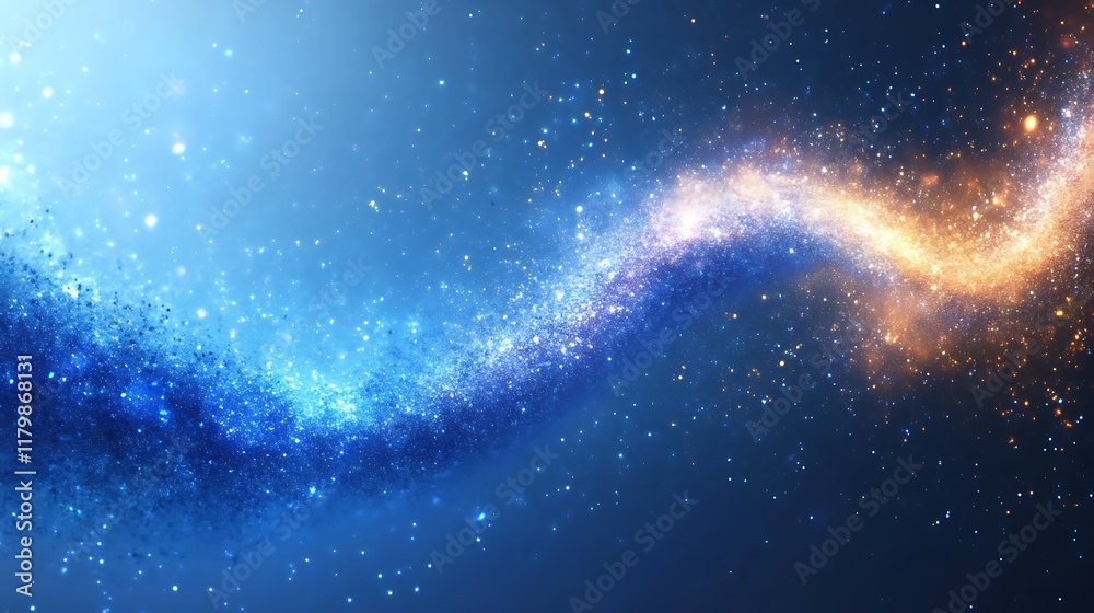 Fototapeta premium Celestial Sparkles A Twirling Cosmic River Of Light