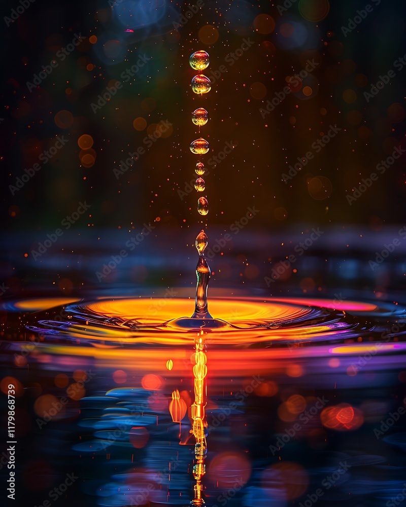custom made wallpaper toronto digitalWater Droplet Impacting Surface Creates Colorful Ripples