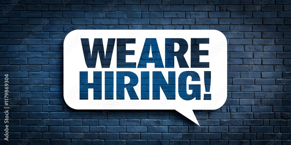 Fototapeta premium we are hiring background, job vacancy concept