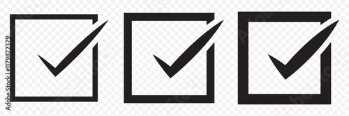 Checkbox set with blank and checked checkbox vector icon. eps 10.