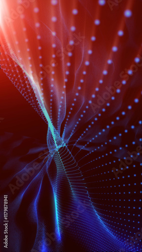 Plasma waves move smoothly in space, emitting energy and light.
