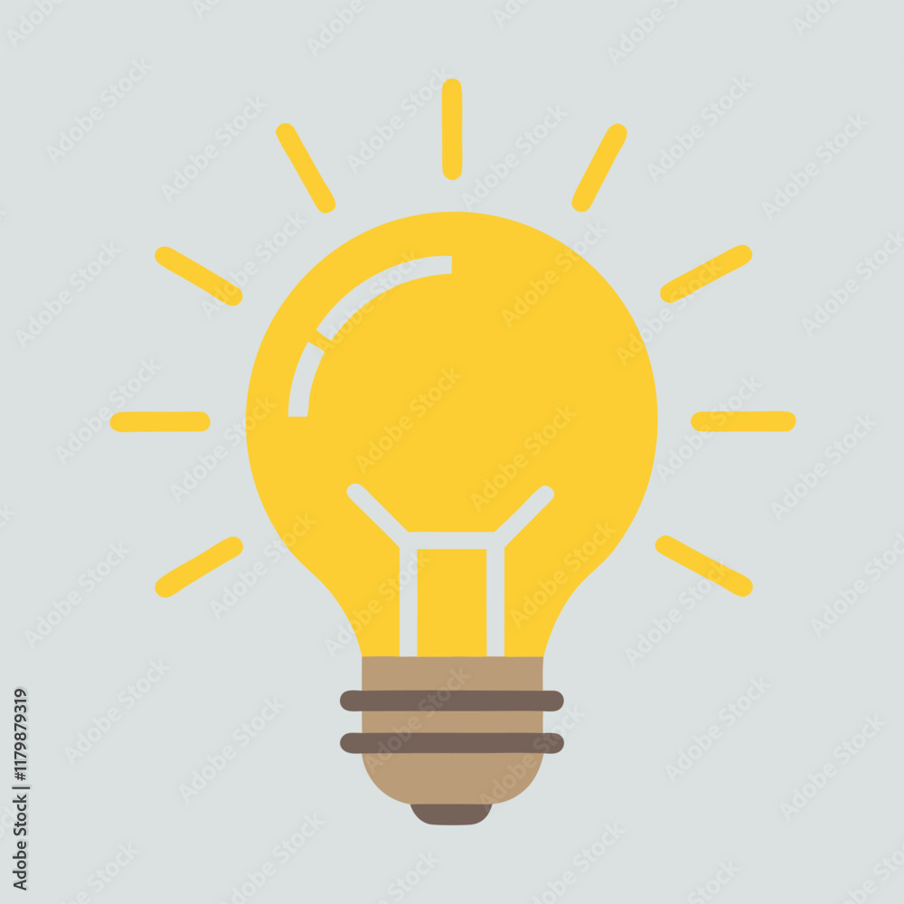 Bright Idea Lightbulb Icon Bright Idea Lightbulb Icon