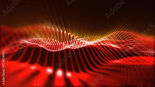 Plasma waves move smoothly in space, emitting energy and light.
