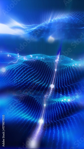 Plasma waves move smoothly in space, emitting energy and light.
