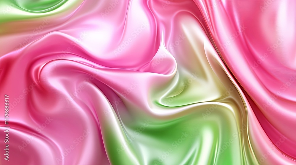 Obraz premium Soft Green and Pink Gradient Fabric Texture