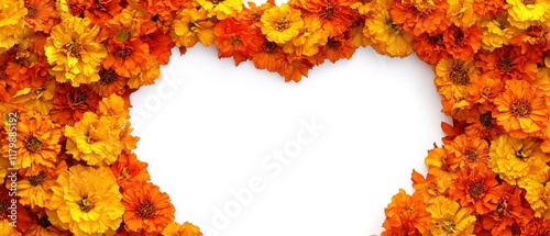 Romantic floral heart frame wallpaper for valentine's day photo