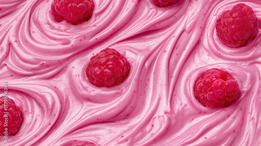 Delicious Raspberry Cream Swirls for Culinary Photography