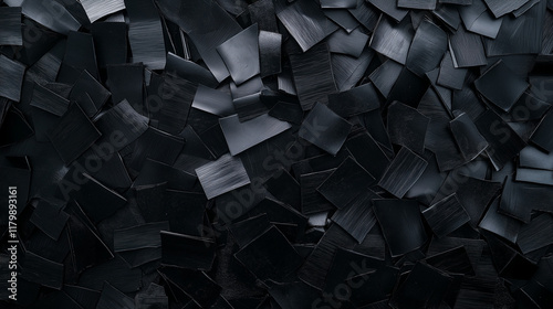 Abstract Black Texture: A mesmerizing, abstract texture with a captivating depth, featuring a myriad of black rectangular shapes. This image creates a sophisticated and dramatic visual.