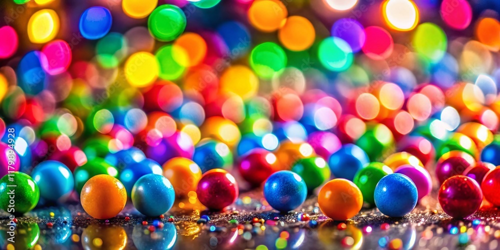 Miniature Paintball Gum Scene: Colorful Capsules in a Toy World Miniature Paintball Gum Scene: Colorful Capsules in a Toy World